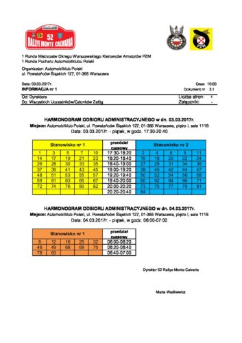 Info1 Harmonogram OA