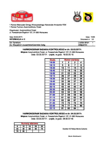 Informacja nr 2 – Harmonogram BK