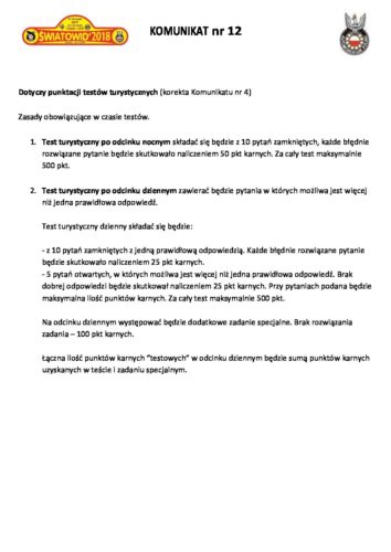 Turystyka – testy