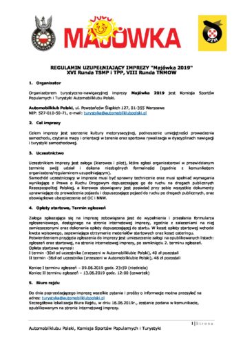 Regulaminie uzupełniającym