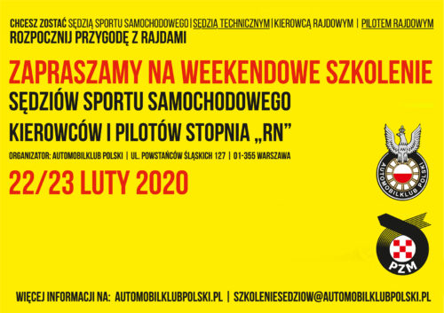 Szkolenie Sędziów Sportu Samochodowego