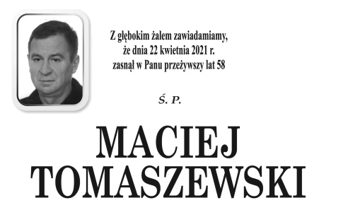 Odszedł Maciej Tomaszewski