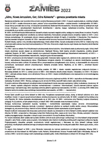 Materiał do testu turystycznego