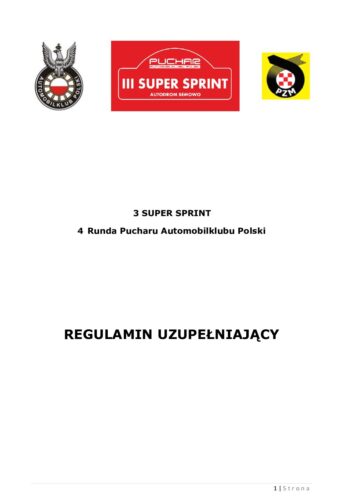 Regulamin uzupełniający